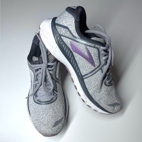 Brooks Women’s Adrenaline GTS 20 Gray Purple Athletic Running Sneakers Size-8.5 - Picture 5 of 9